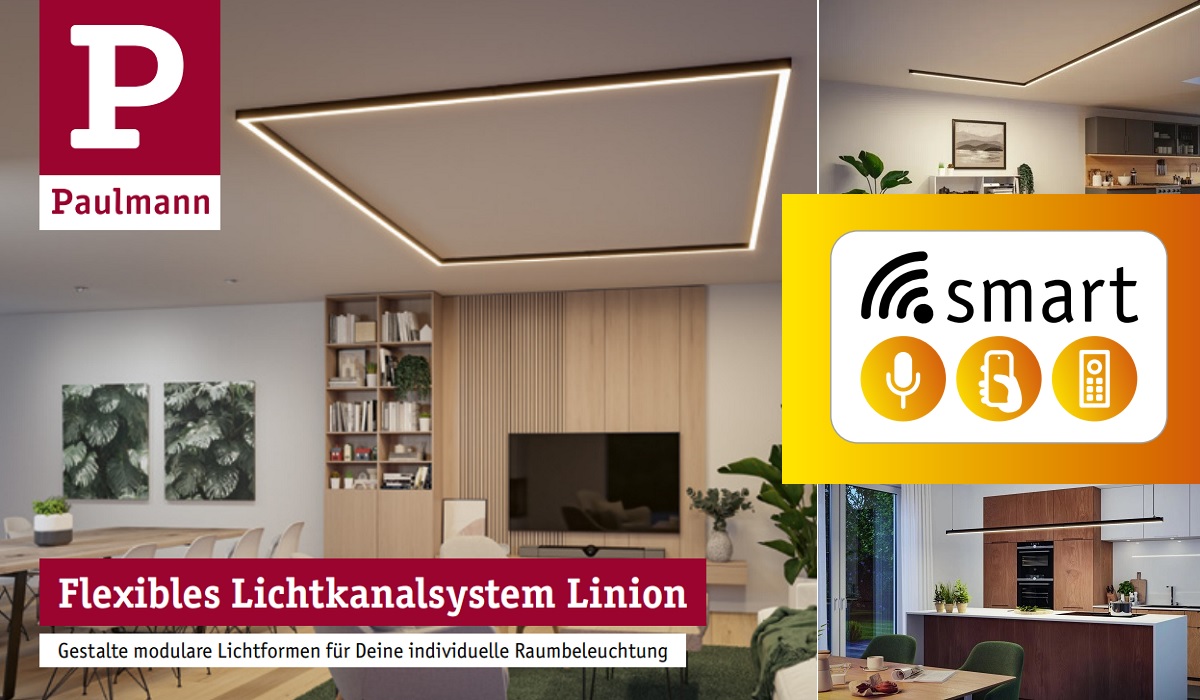 Linion Lichtkanal 24V mit modularer LED-L�sung und flexiblen Kurven und Varianten
