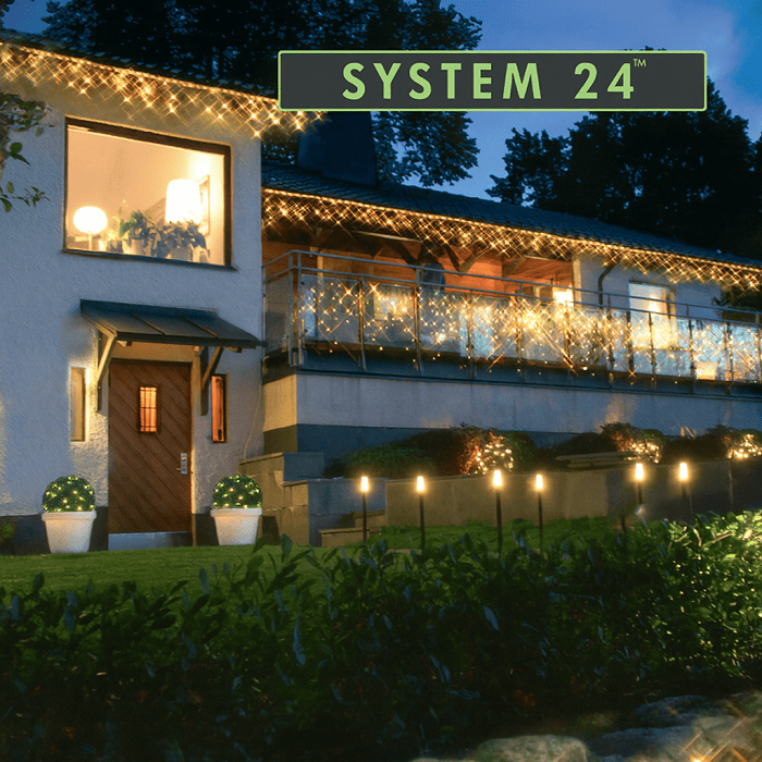 Lichterketten System 24 ist unser umfangreichstes System f�r Hausbesitzer in der Weihnachtszeit
