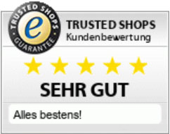 trusted shops Kundenbewertung: sehr gut