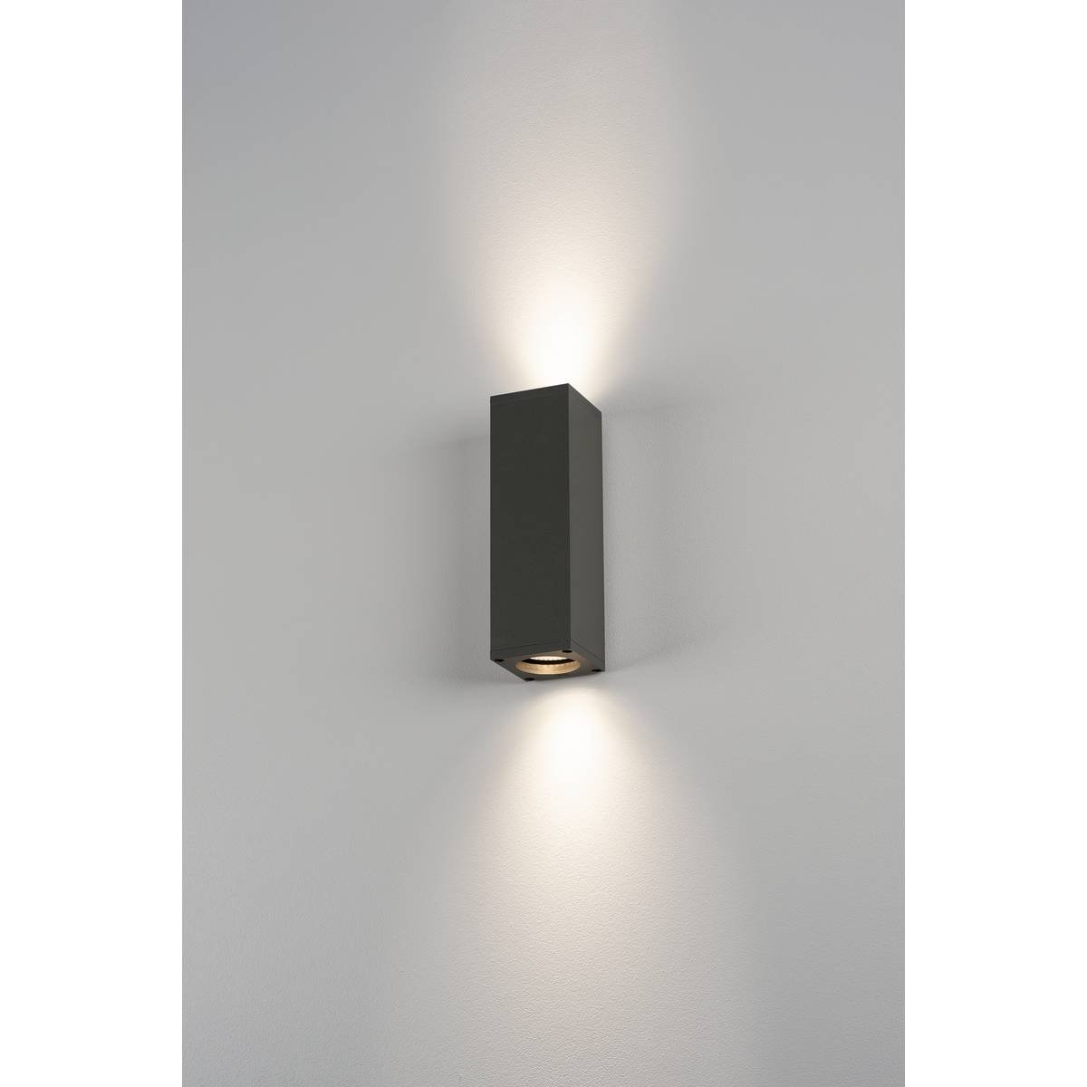 SLV Grote quad UP/DOWN Wandopbouwlamp, verlichting voor muren, paden, ingangen, led-spot buiten, opbouwlamp buiten, tuinlamp, IP54, 3000 K, 8,2 W, 640 lm, wit