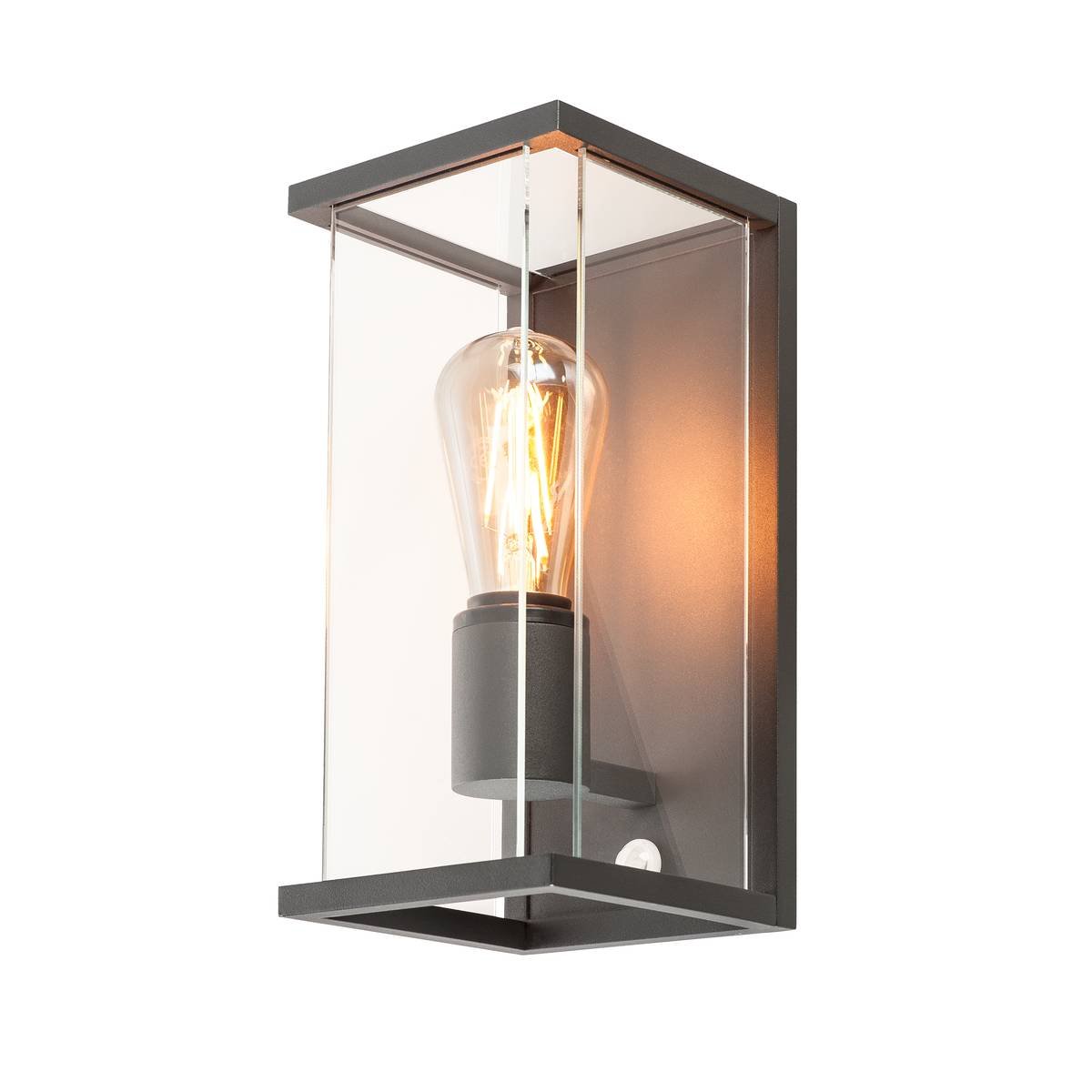 SLV Leuchte 1002402 QUADRULO SENSOR WL E27 Outdoor Wandaufbauleuchte anthrazit