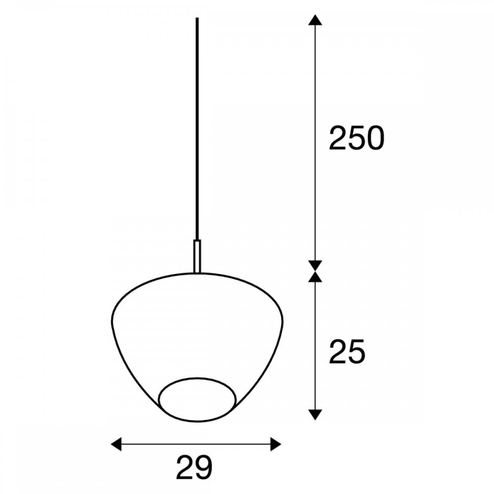 SLV Leuchte 1003443 PANTILO CONVEX 29 Indoor Pendelleuchte E27 chrom
