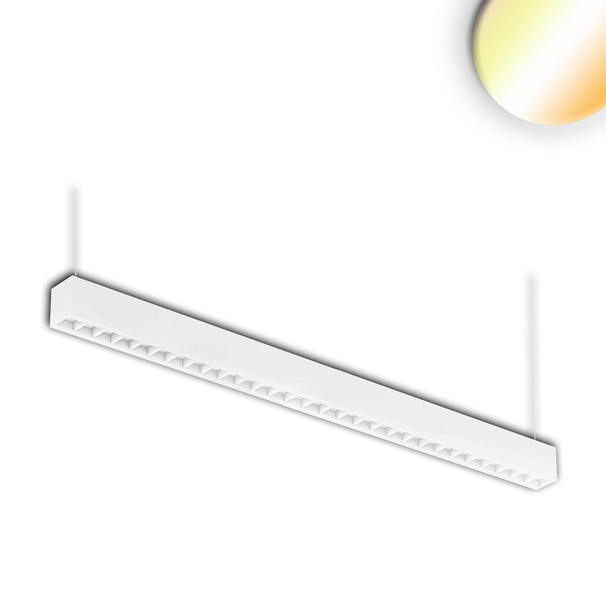 ISOLED 114061 LED Hängeleuchte Linear Raster ColorSwitch anreihgbar 1200mm weiß