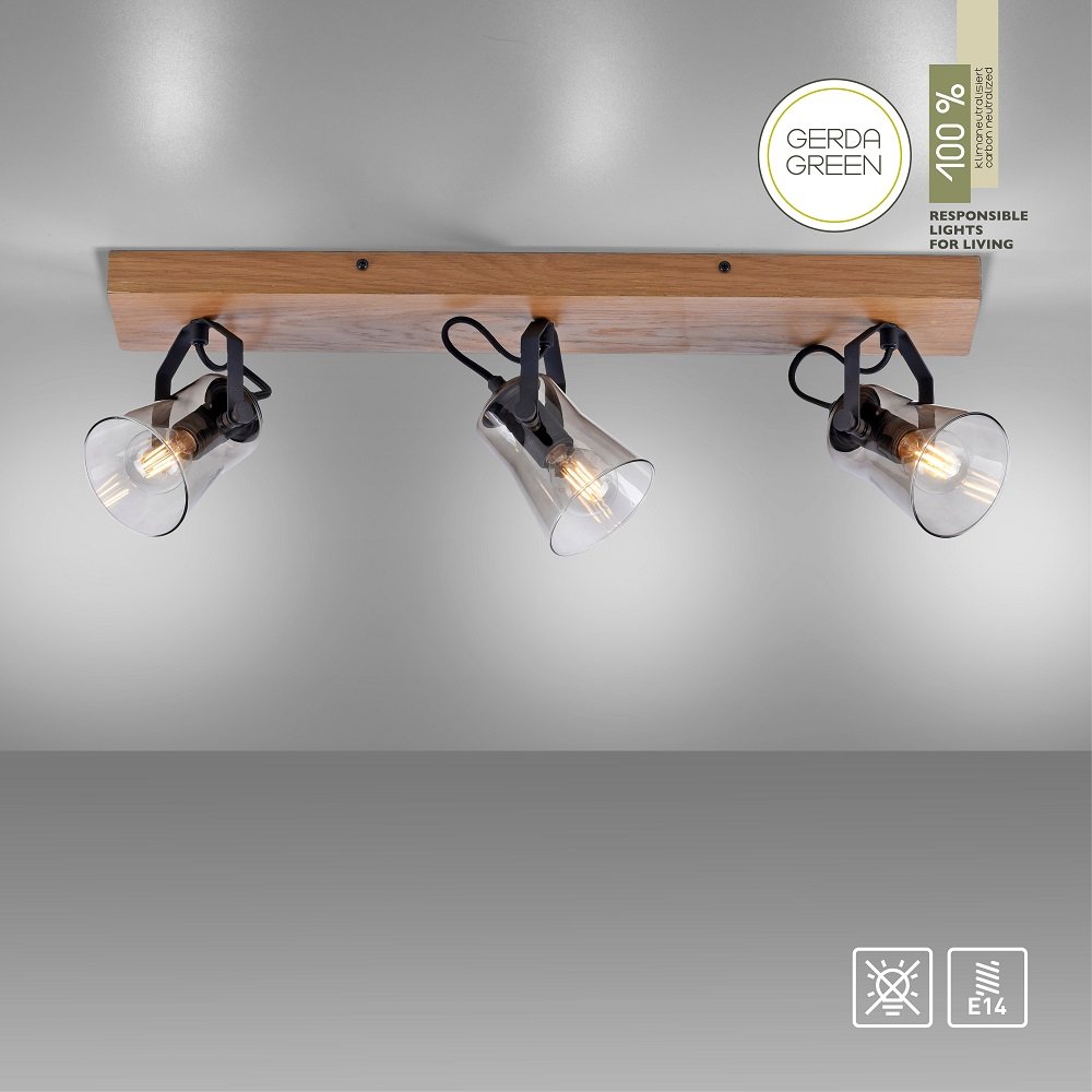 Deckenstrahler Glas Metall B: 84 cm 4-flammig E14 verstellbar Leuchte Deckenstrahler Glas Metall B: 84 cm 4-flammig E14 verstellbar Leuchte