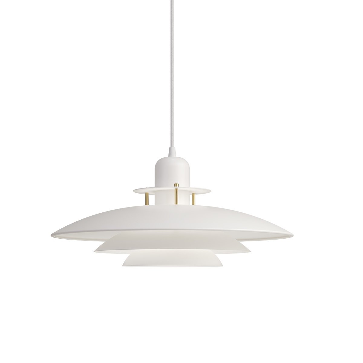 Belid Primus IV Pendelleuchte weiss messing 430mm E27