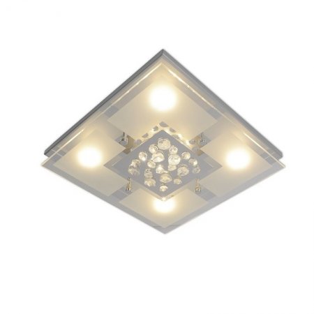 LED Deckenleuchte Näve Glida 1223742 Kristalloptik Wohnraumlampe Spiegel Chrom