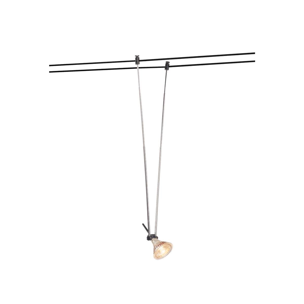 SLV No. 139080 TELESKOP Seilleuchte für TENSEO Niedervolt-Seilsystem QR-C51 schwarz