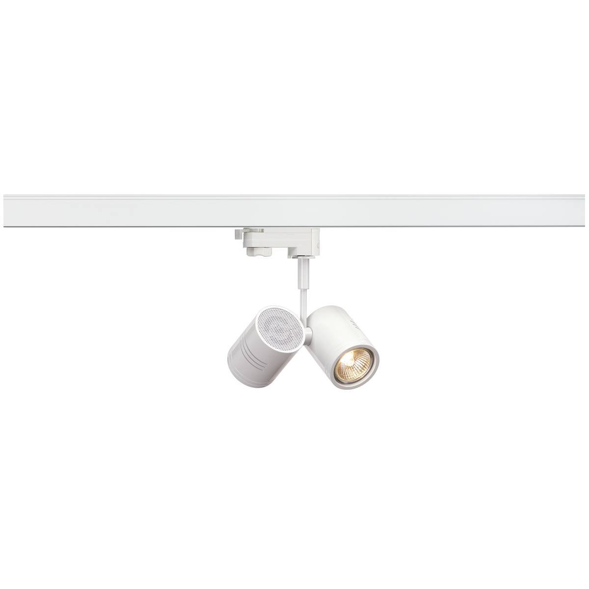 SLV No. 152231 BIMA 2 Leuchtenkopf weiß GU10 max. 50W inklusive 3Phasen-Adapter