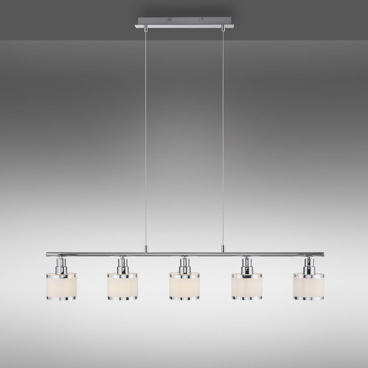Leuchten Direkt 15375-17 Pendelleuchte ACCOR 5-flammig chrom glänzend
