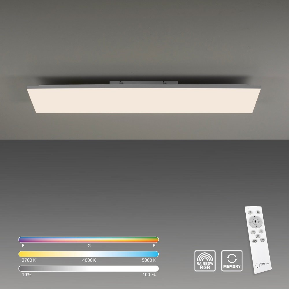 LED Deckenleuchte rechteckig aluminium CCT dimmbar Rainbow RGB