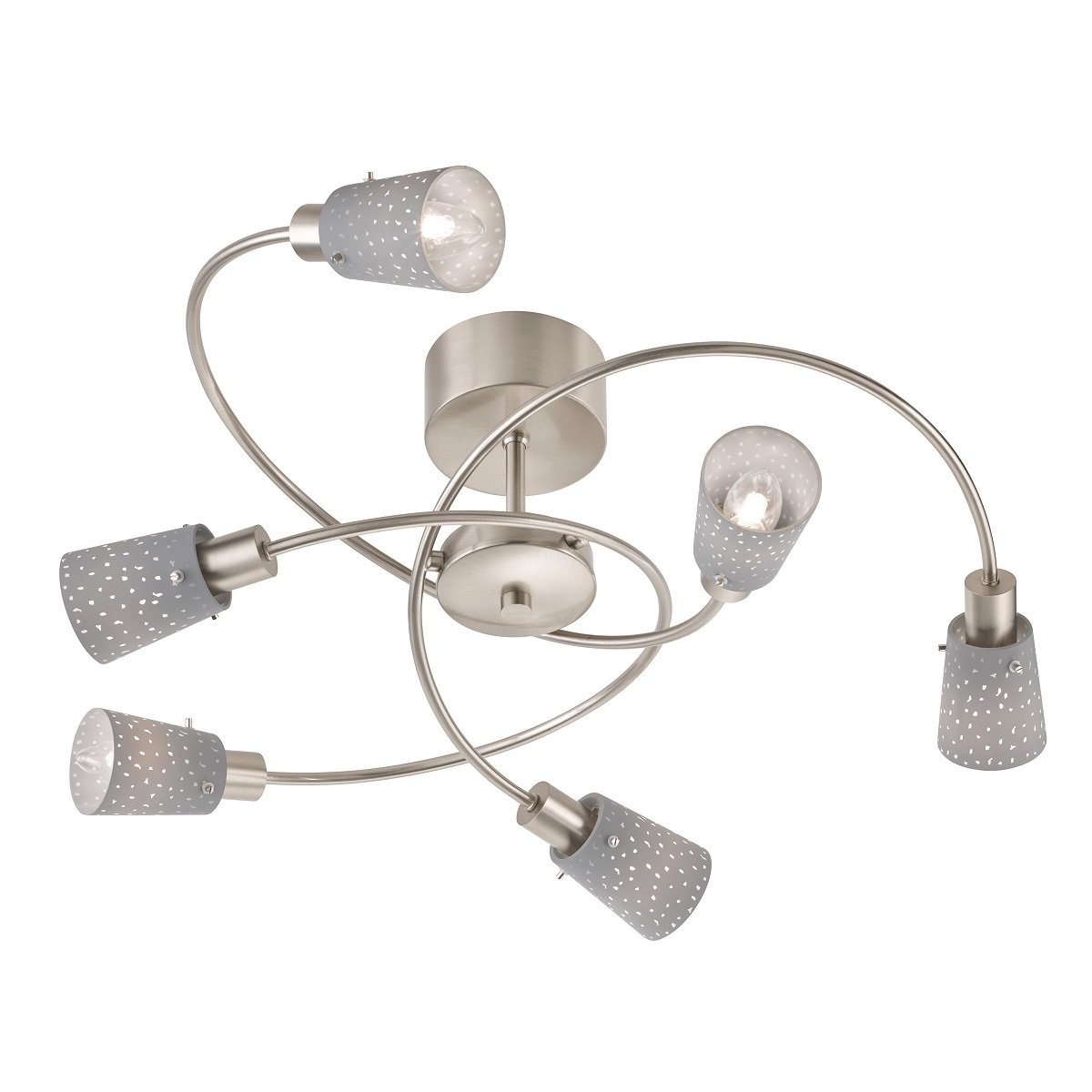 Spot Da Parete Reality Leuchten - 2 Luci, E14, 28W, Nickel Opaco/Cromo, 11x27.5x20 Cm - Foto 7