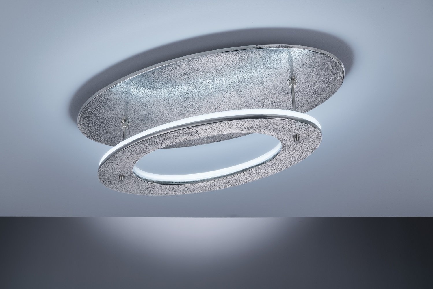 SHINE LED No. 20145 Deckenleuchte Rennes 1-flammig LED Nickel matt 42 W