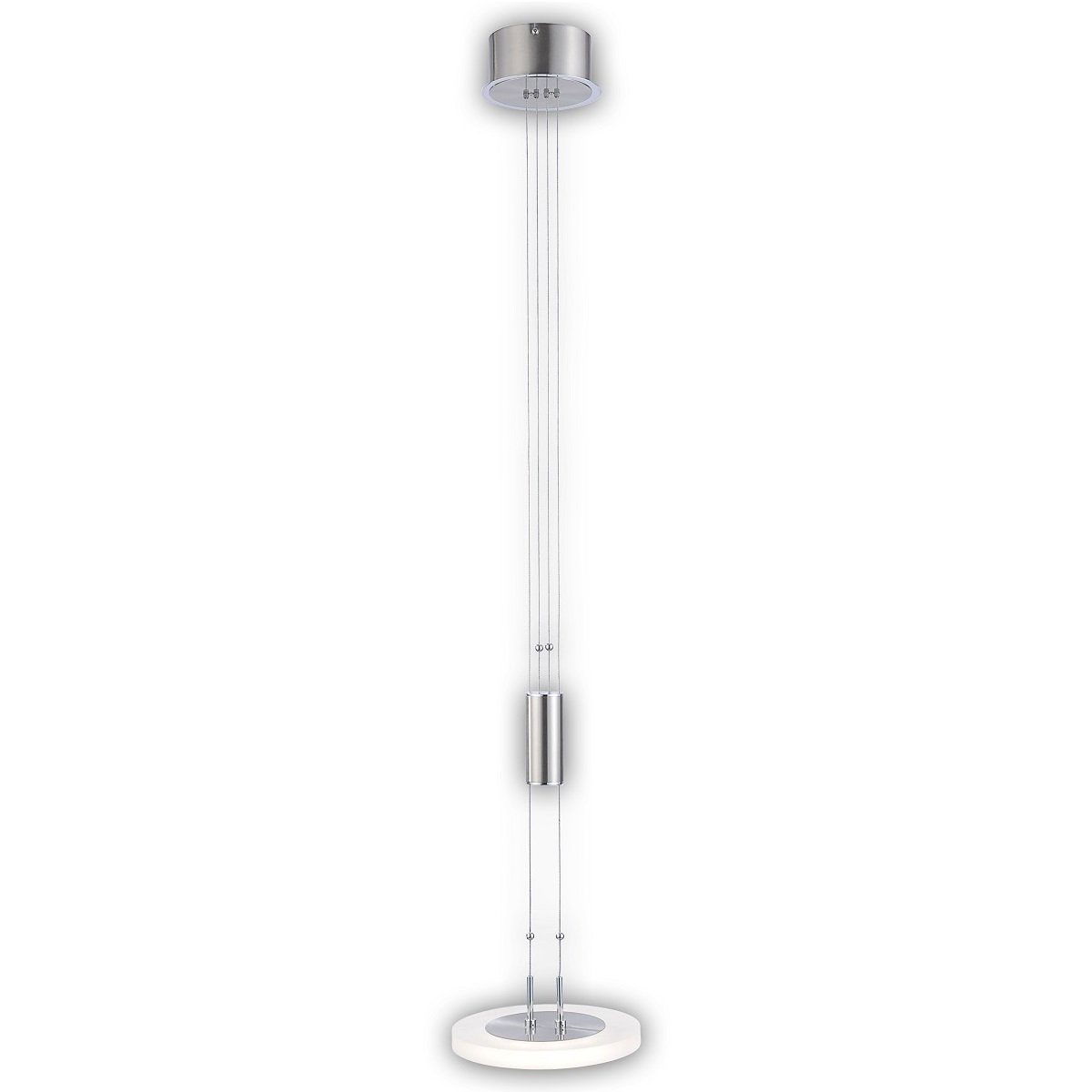 Honsel Leuchten No. 215611 Pendelleuchte Diskus 1-flammig LED Nickel