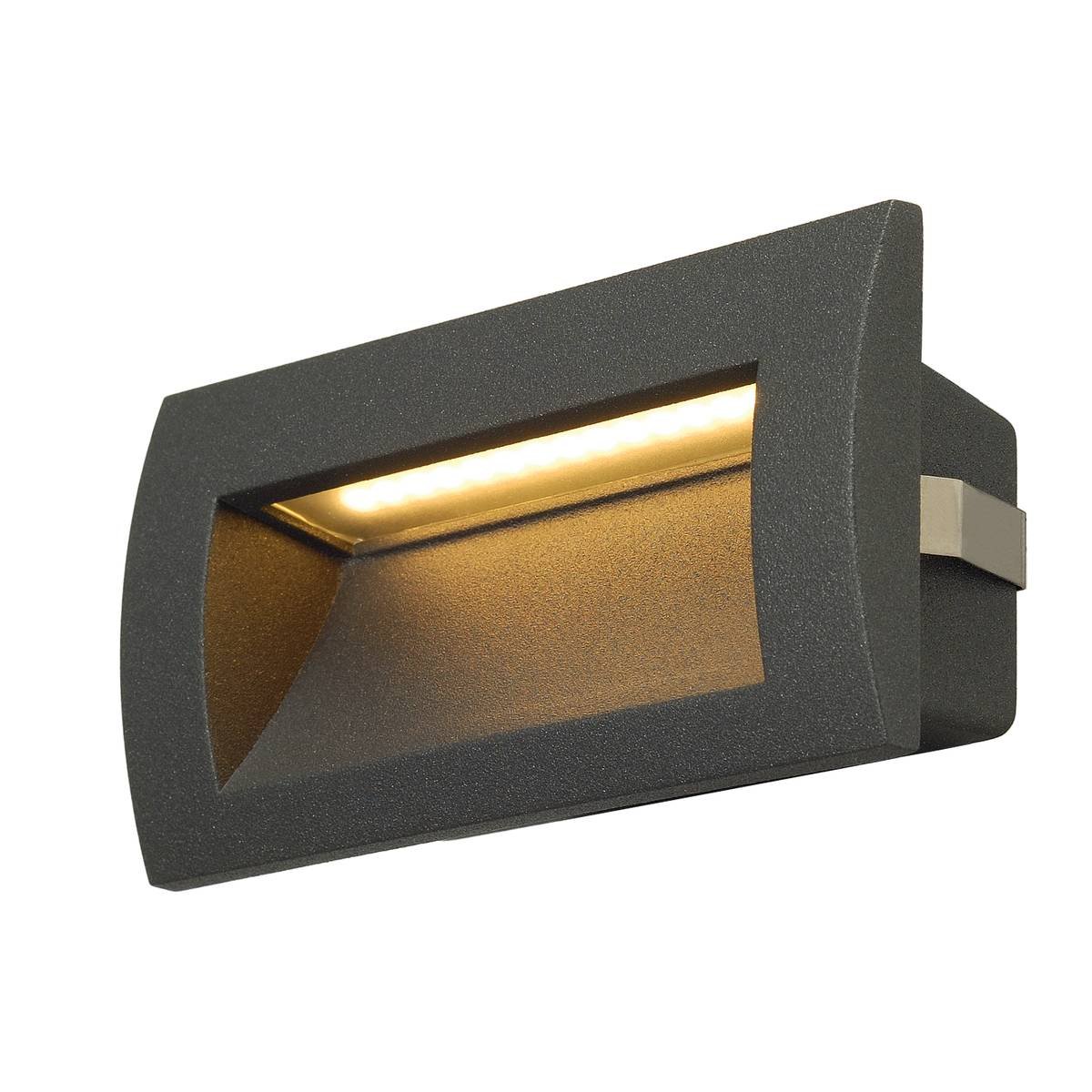 SLV No. 233625 DOWNUNDER OUT LED M Wandeinbauleuchte anthrazit IP55