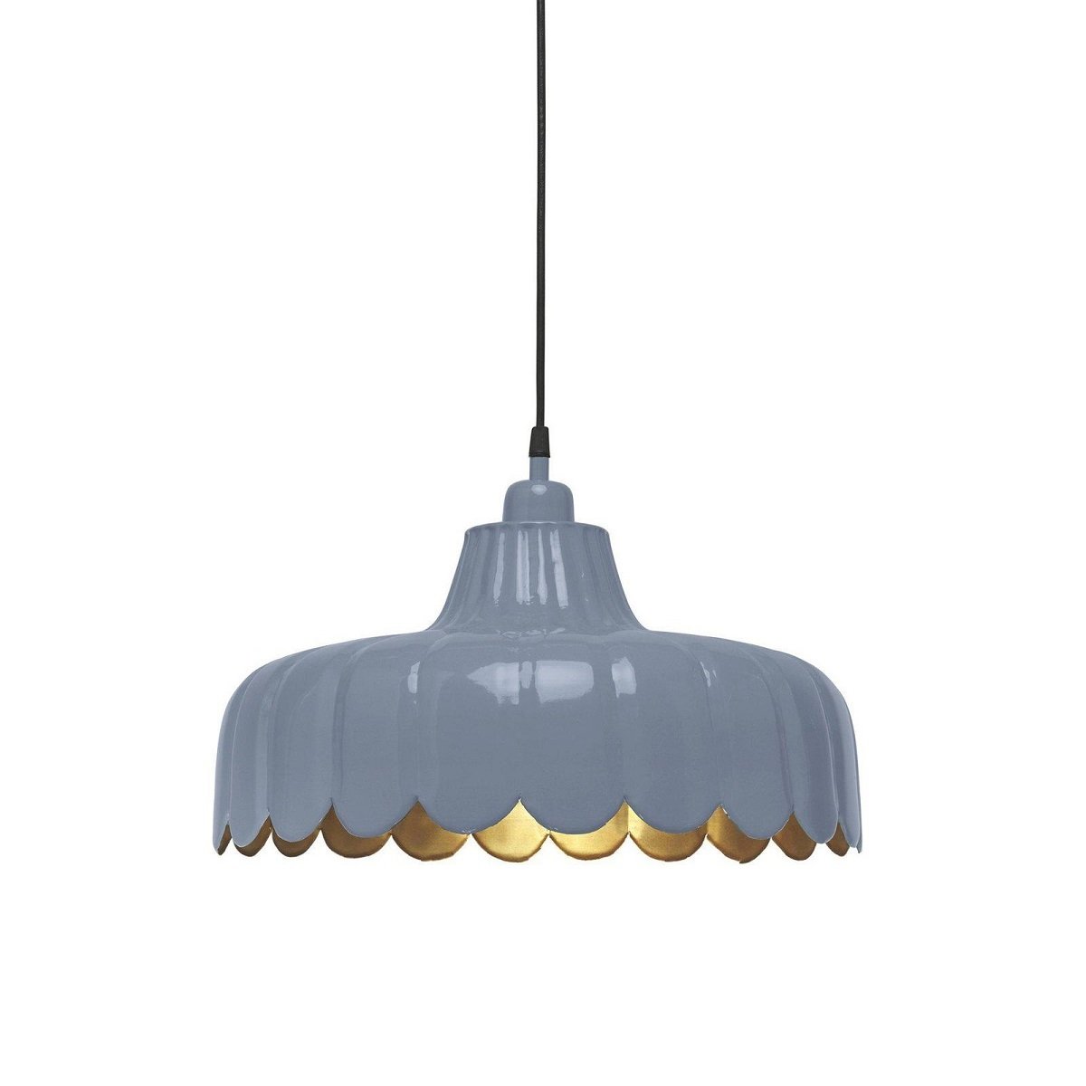 PR Home 2834382 Pendelleuchte Wells Blau Gold 43cm