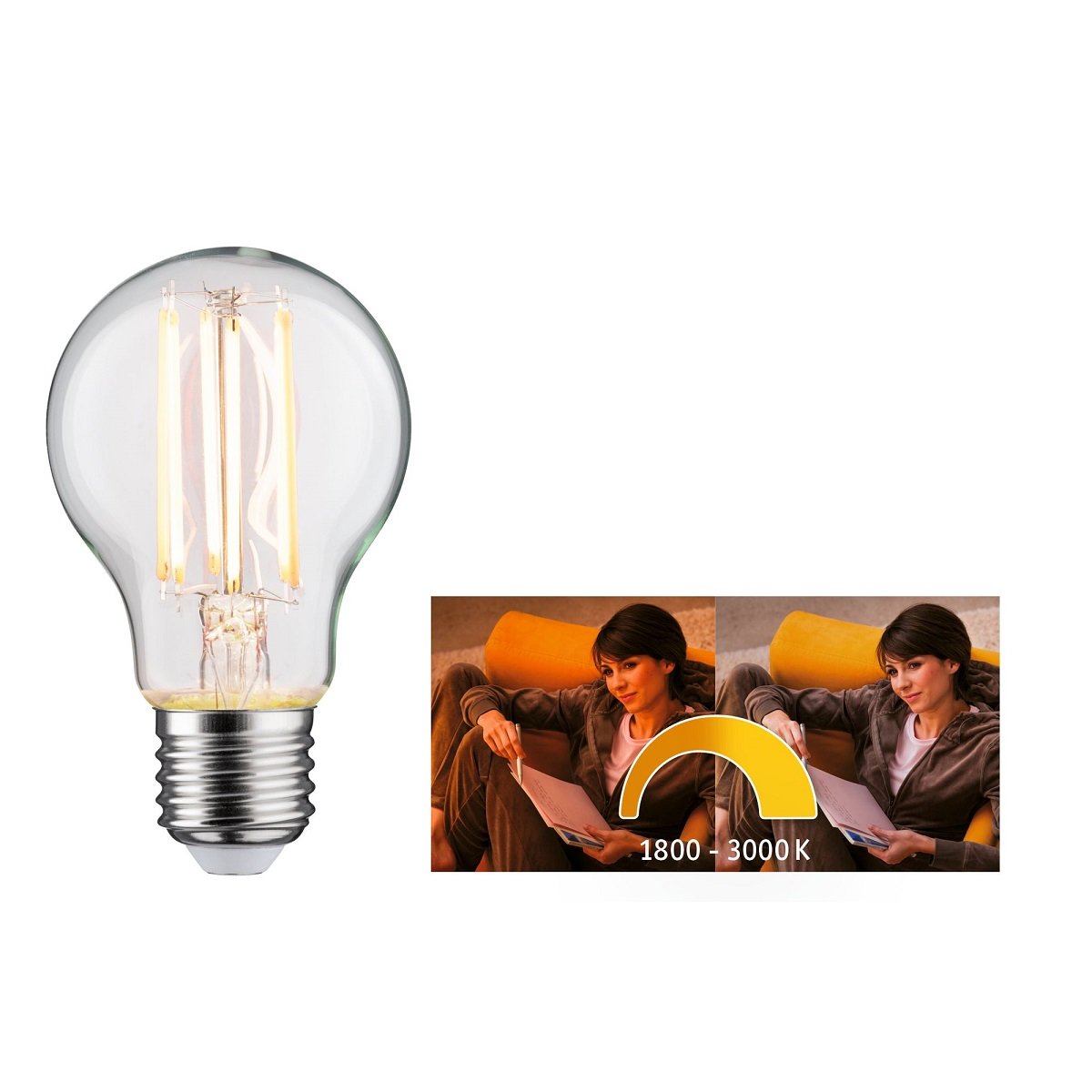 Paulmann No. 28776 LED Standardform 7W E27 dim to warm 1800K bis 3000K