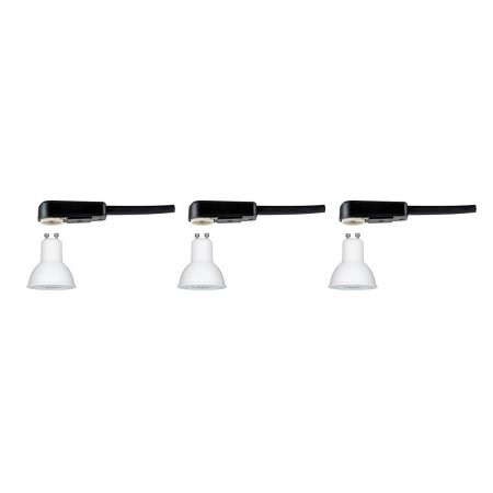 Klira inbouwlamp, zwart, draaibaar, dimbaar, 3 stuks