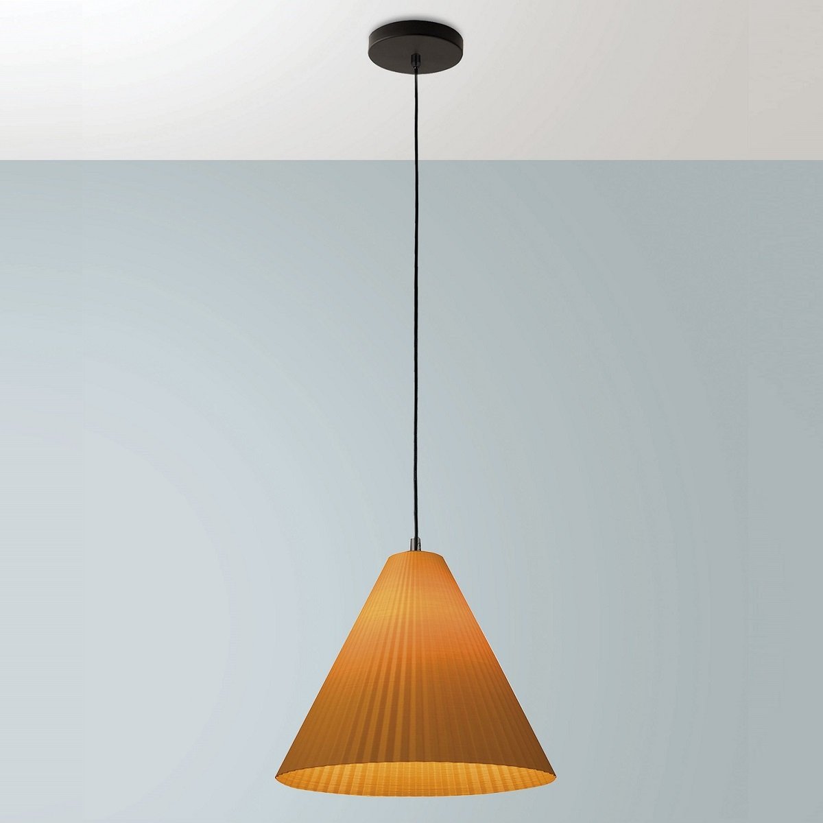 Fabas Luce 3758-40-367 Pendelleuchte Cone senffarben 32cm E27