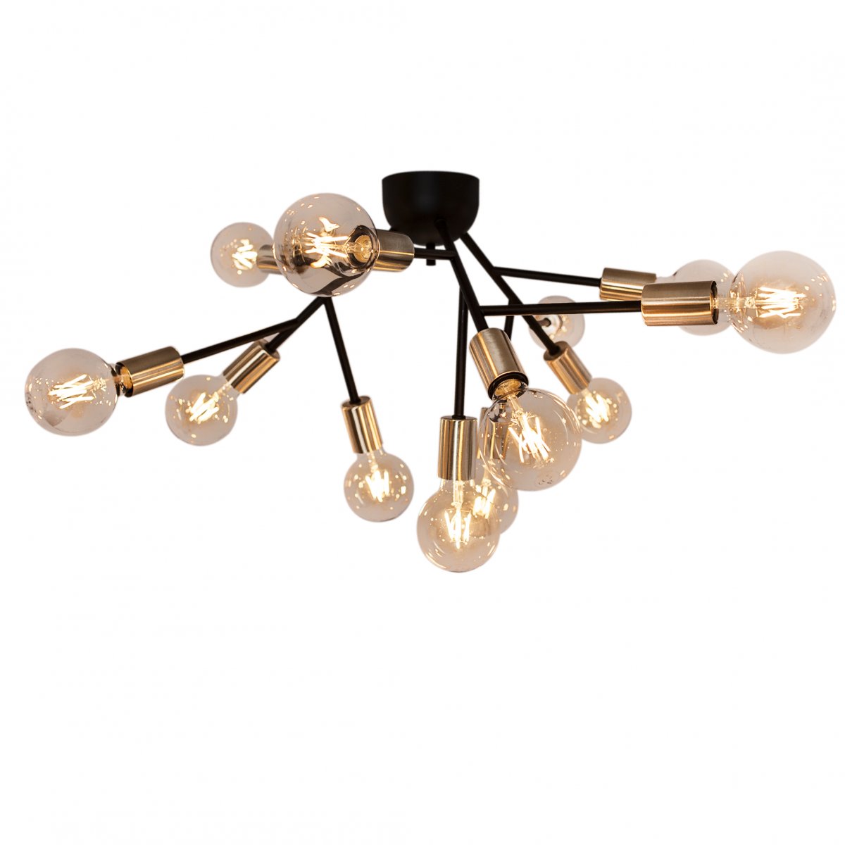 By Rydéns 4200900-4002 Deckenleuchte Heroes 12-flammig Schwarz matt