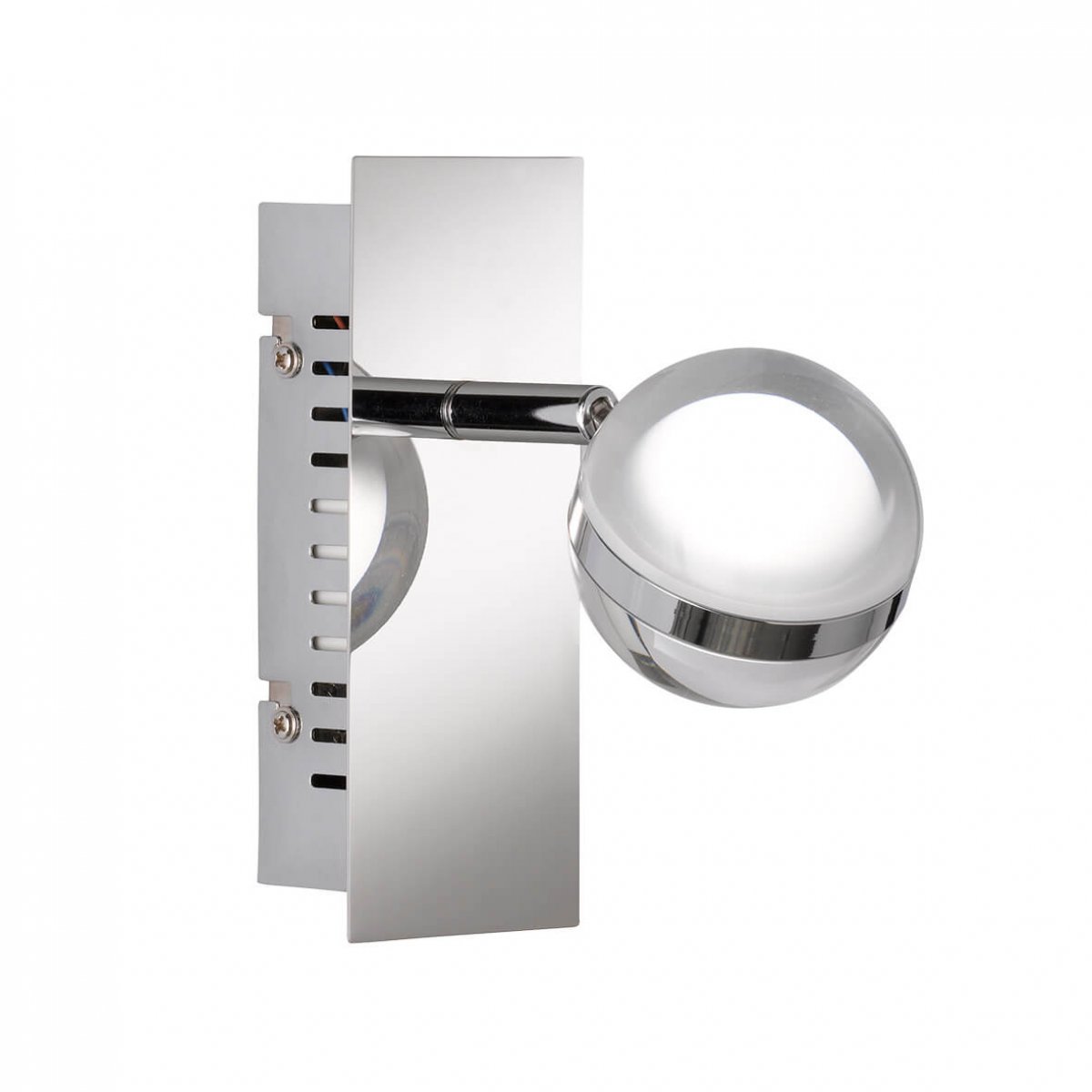 Wofi LED Tischleuchte Fulton Chrom mit Schalter Acrylglas Retrolook Lampe 6 Watt