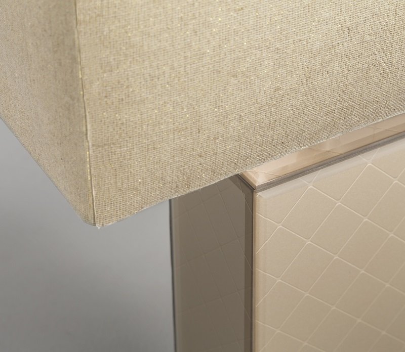 Tischleuchte Honsel Bert 50097 Tischlampe Gold Beige Schnurschalter