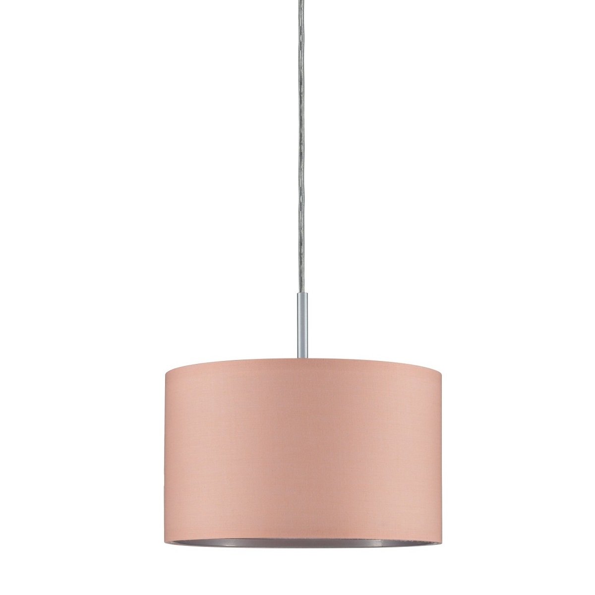 PAULMANN URAIL LED PENDELLEUCHTE TESSA BLAU 3,5W CHROM MATT MIT STOFFSCHIRM
