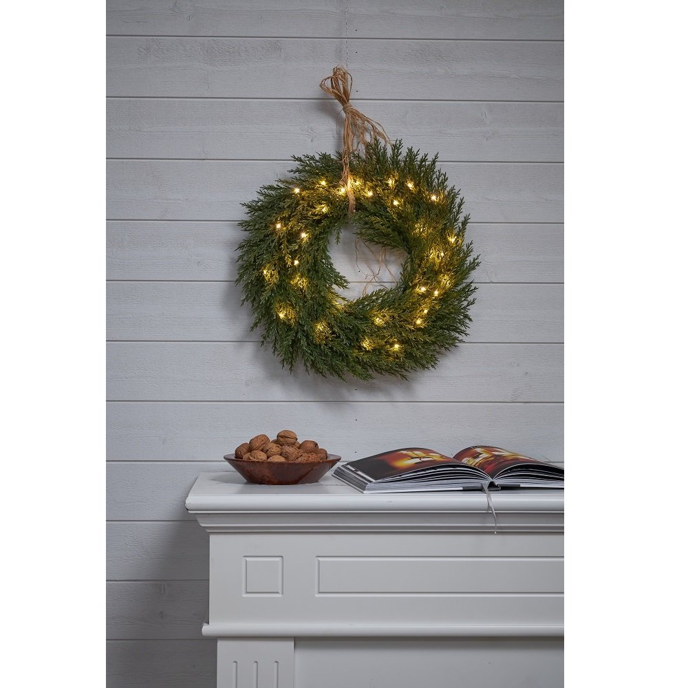 Star Trading LED-Tannenkranz Thuja 612-42 warmwei outdoor 45cm -->  Leuchten & Lampen gnstig online kaufen im Shop