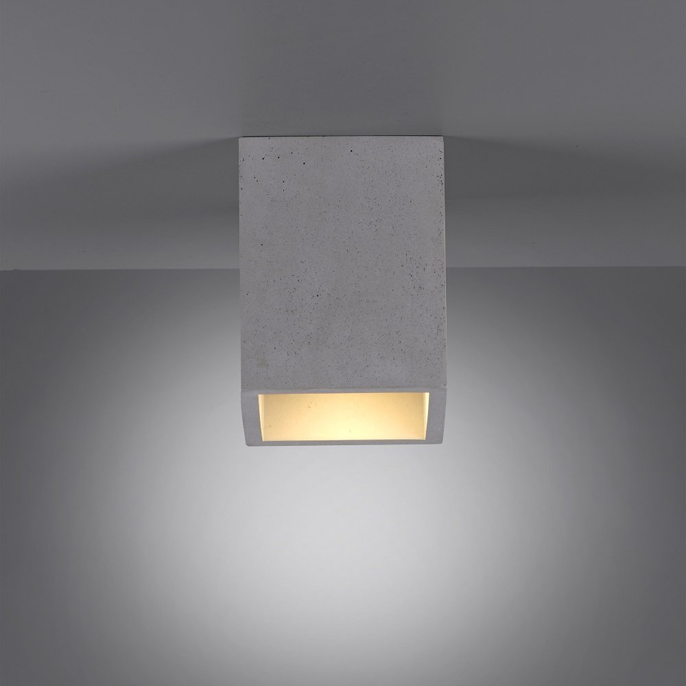 Hightech Deckenlampe grau quadratisch Globo Brienna