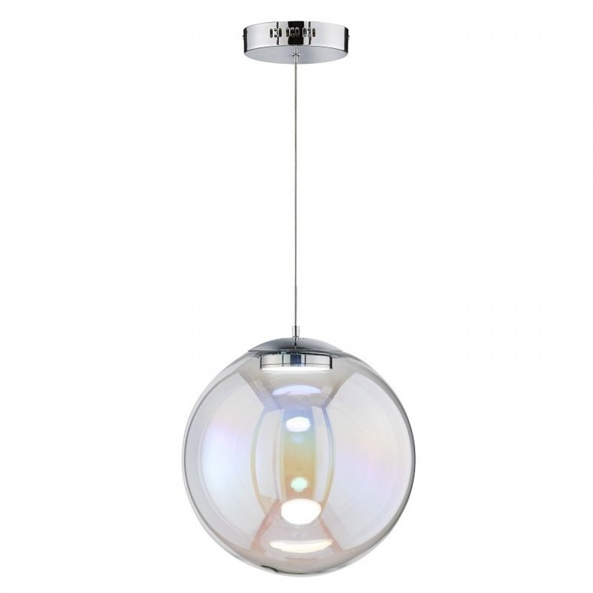 WOFI Leuchten Pendelleuchte Grace 1-flammig chrom fluoreszierend 3