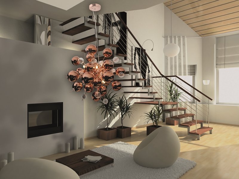 Näve Leuchten No. 7026447-N LED Pendelleuchte Explosion Kupfer