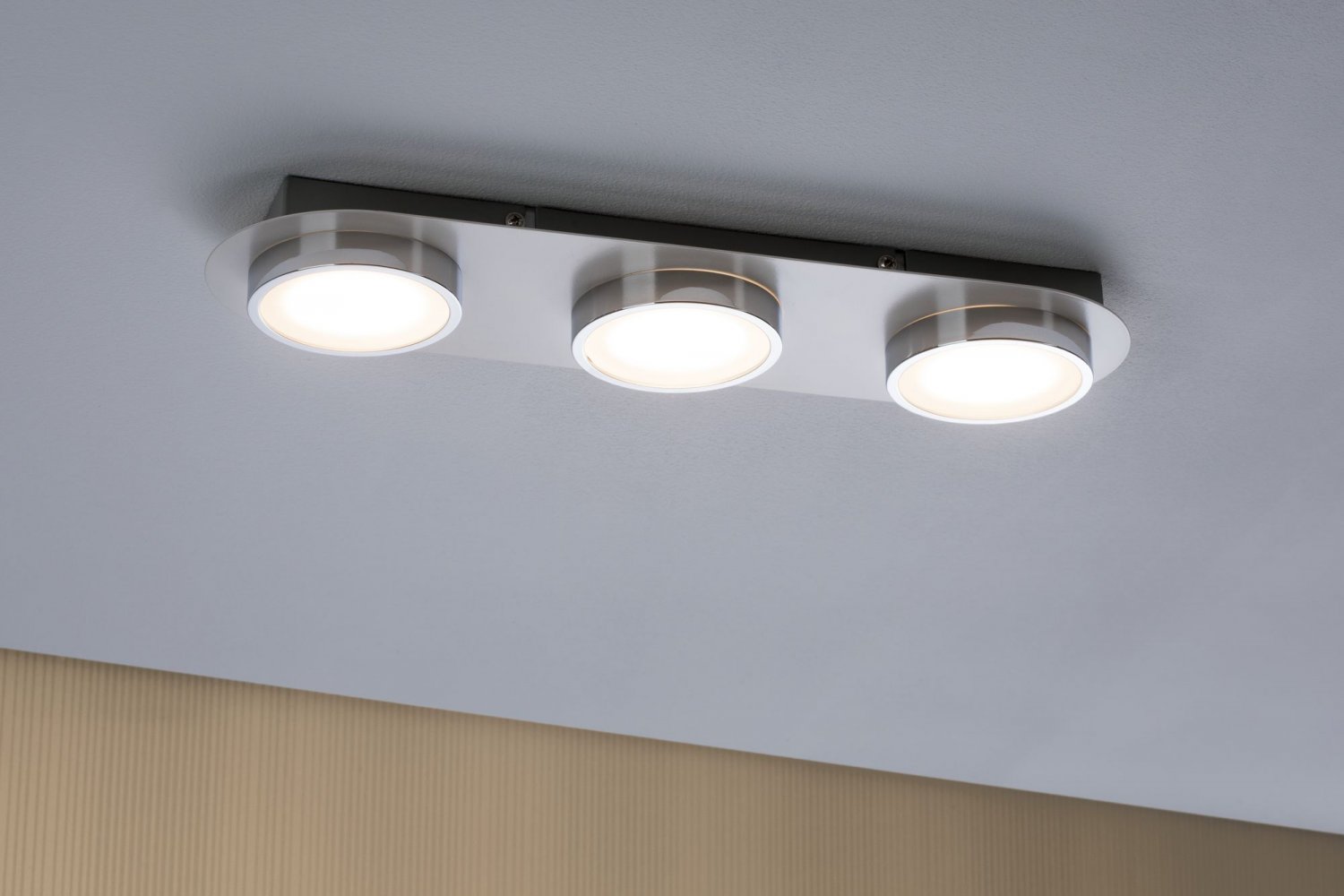 Paulmann No. 70944 LED Deckenleuchte Liao 3-flammig 14,1W Chrom, Weiß