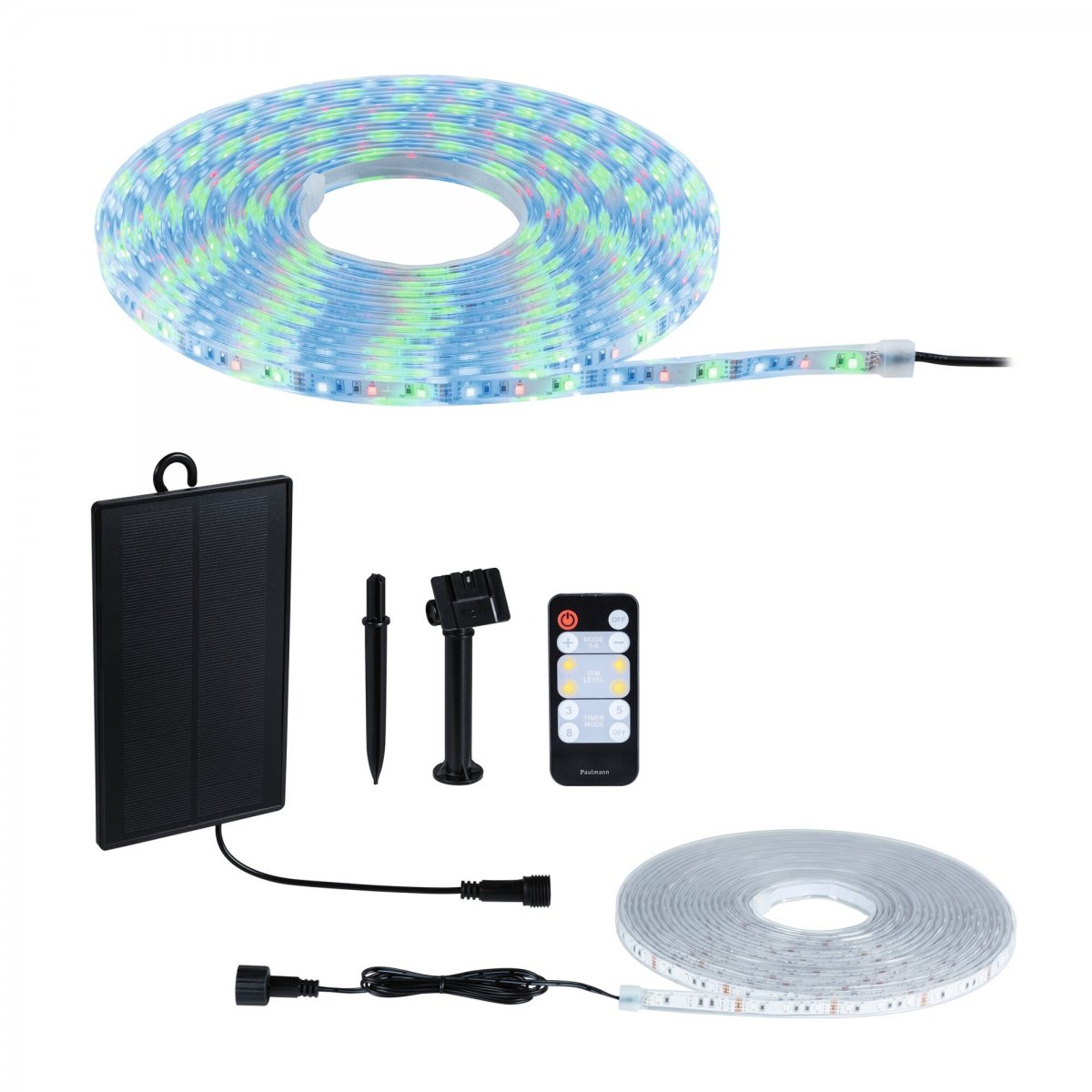 Paulmann 71196 LED Stripe Solar mit Fernbedienung 10m IP44 RGB dimmbar