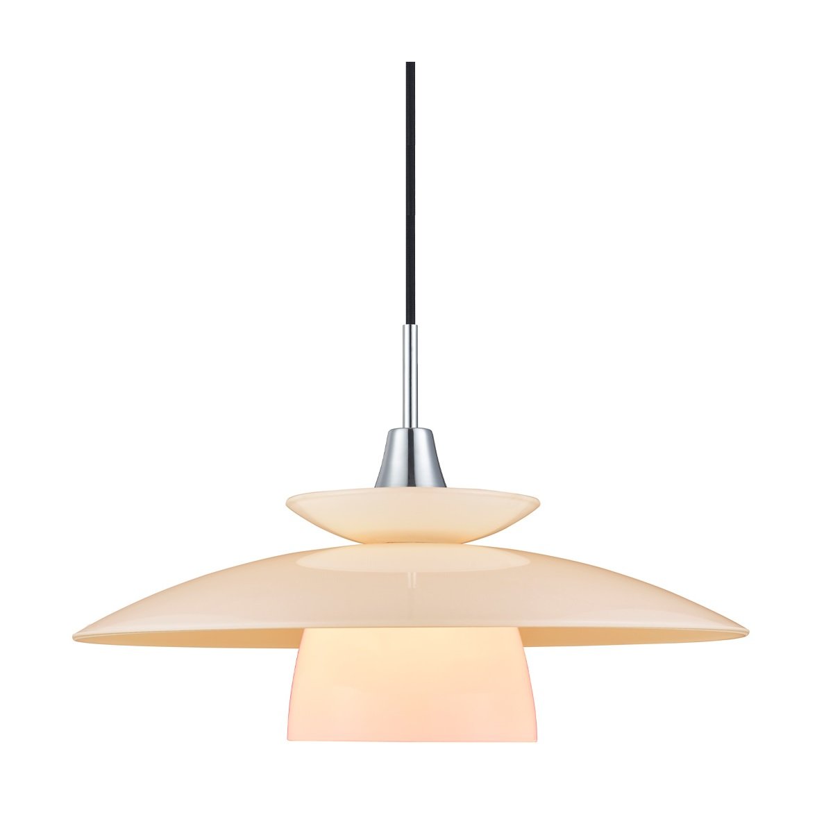 Halo Design No. 733651 Pendelleuchte Scandinavia Opal Chrom Ø 40cm