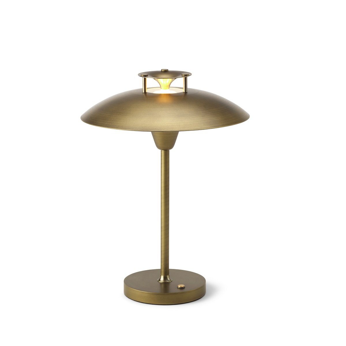 Halo Design 746064 LED Akku Tischleuchte Stepp 1-2-3 Messing antik dimmbar IP54