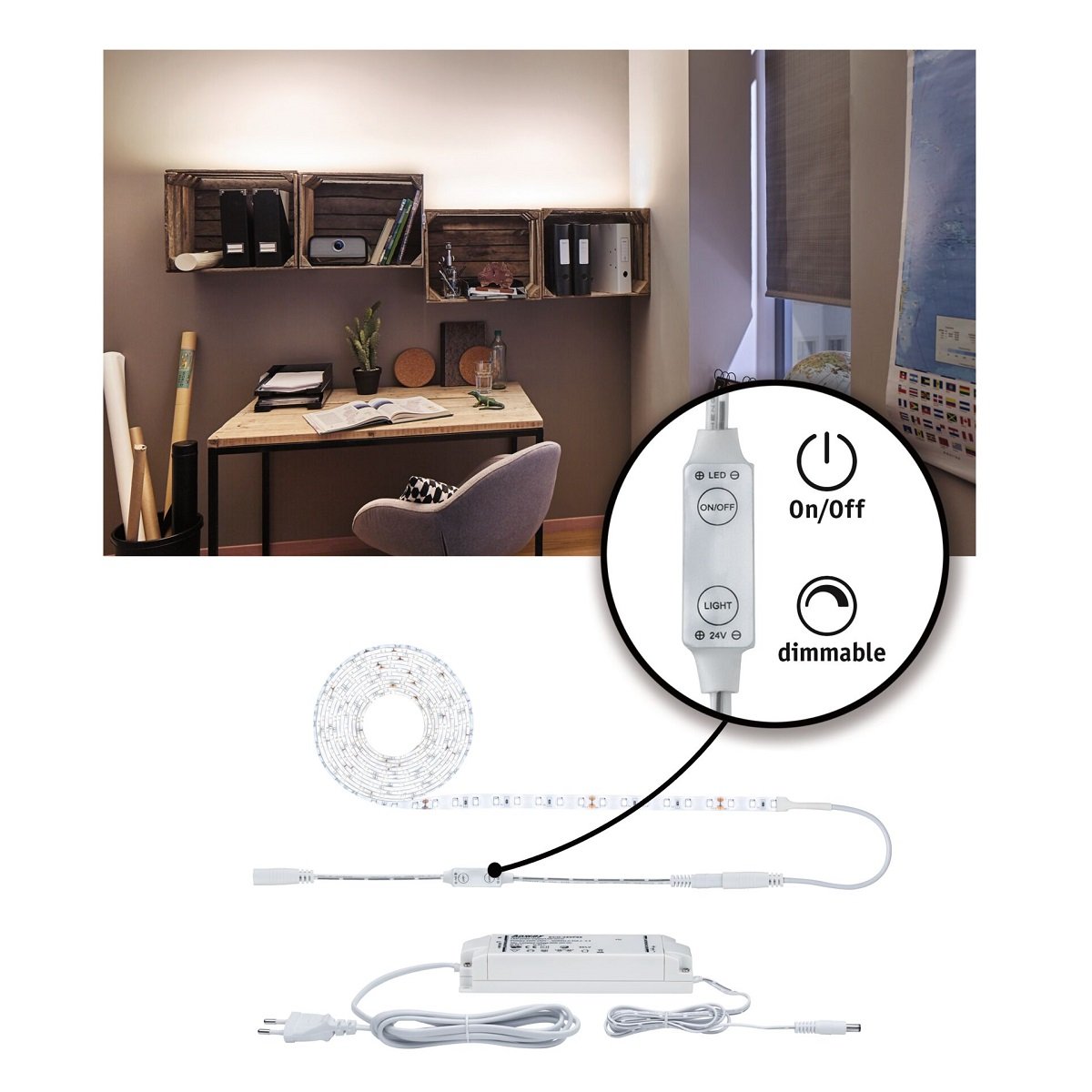 Paulmann No. 78959 SimpLED Strip Set 3m 33W neutralweißweiß beschichtet