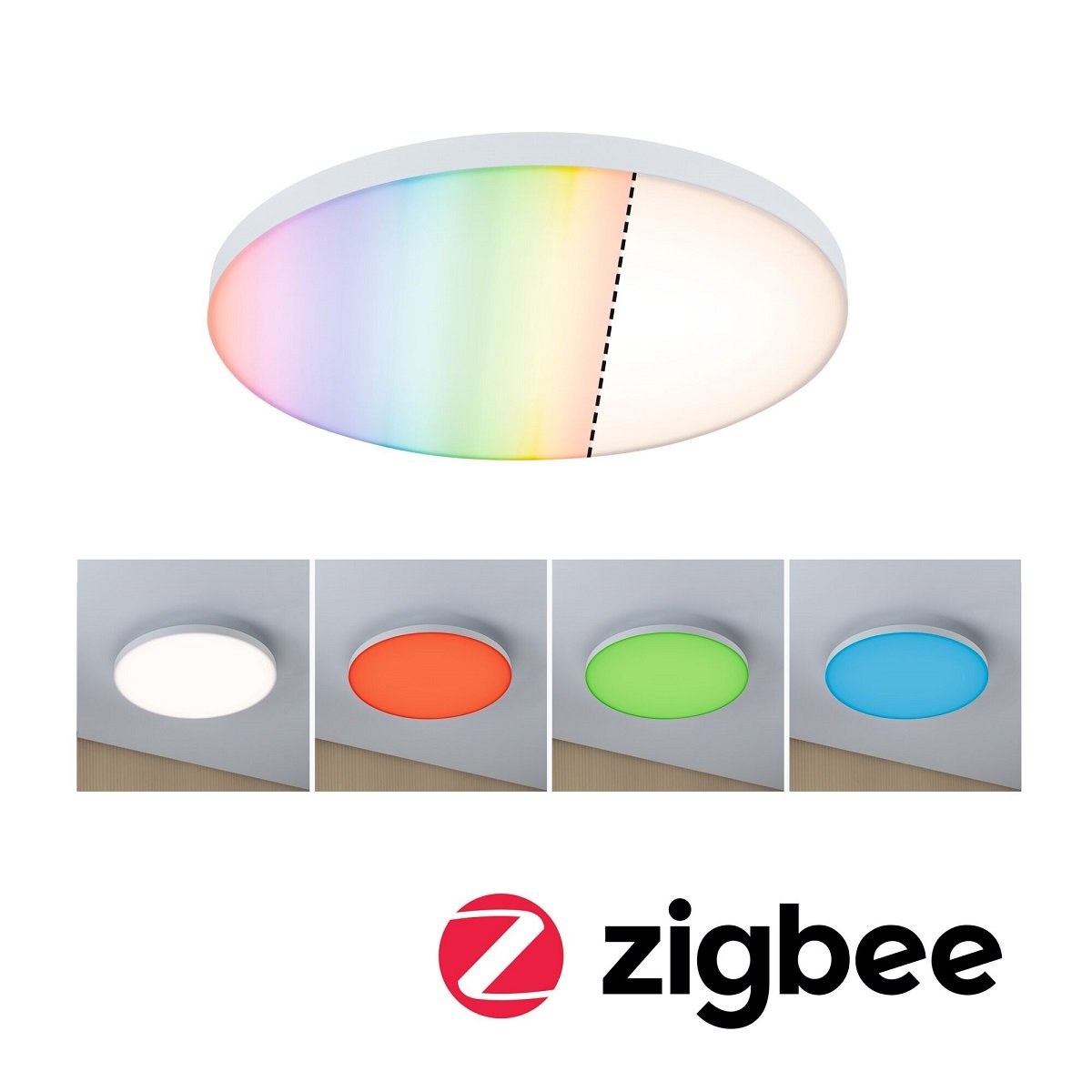 Paulmann 79897 LED Panel Smart Home Zigbee Velora rund 400mm RGBW 3000K