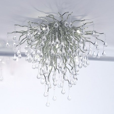 Paul Neuhaus 8091-55 ICICLE Deckenleuchte silberfarbig Glasbehang -->  Leuchten & Lampen online kaufen im Shop