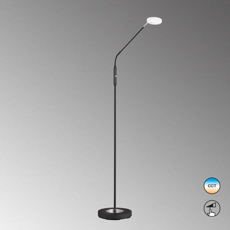 FHL easy 840036 LED Stehleuchte Luna sandschwarz chrom tunable white -->  Leuchten & Lampen online kaufen » Beleuchtung