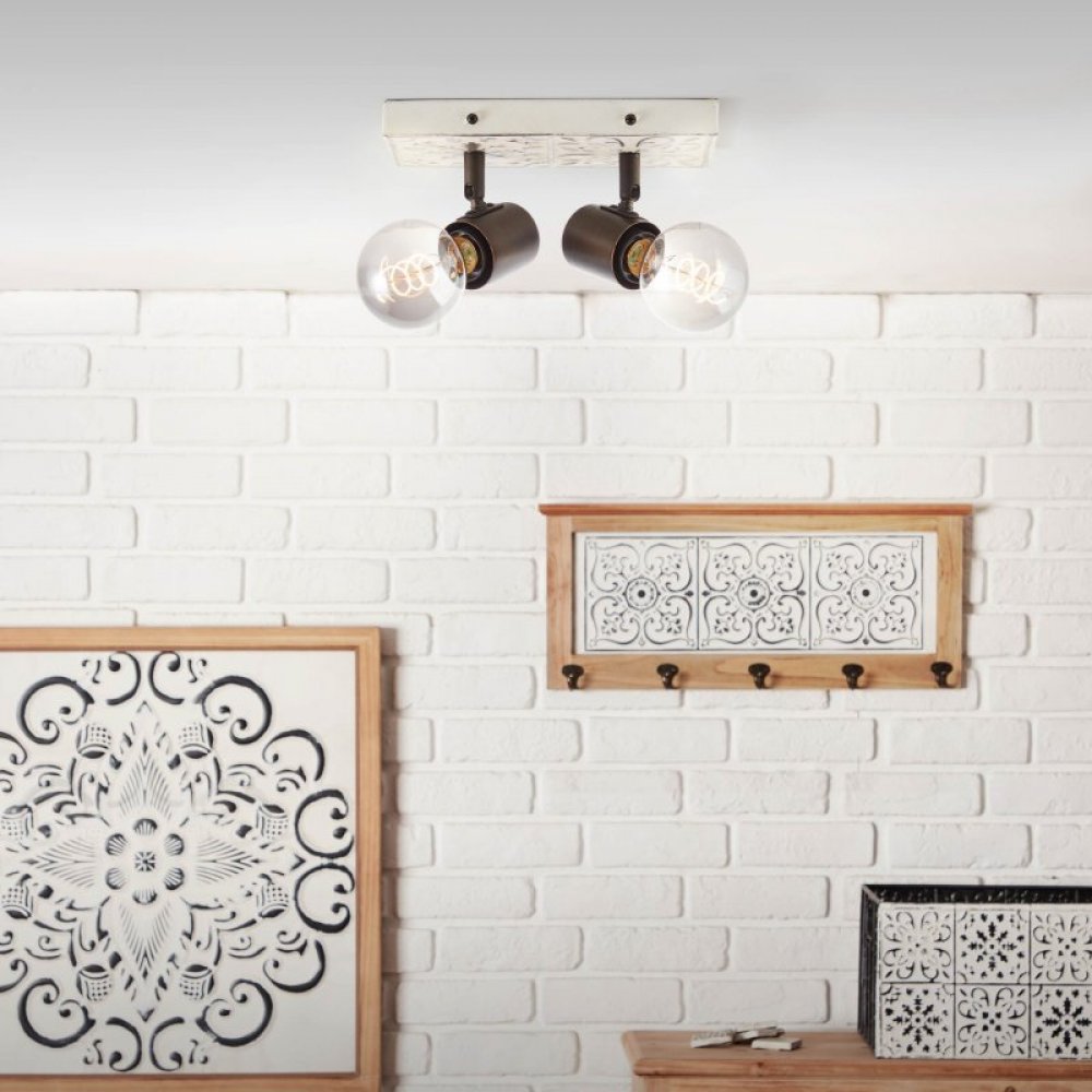 Brilliant Leuchten No. 89613-75 Vagos Wand- und Deckenleuchte 2-flammig