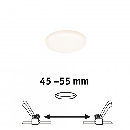Paulmann No. 92387 LED Einbaupanel Veluna VariFit IP44 75mm 3.000K 