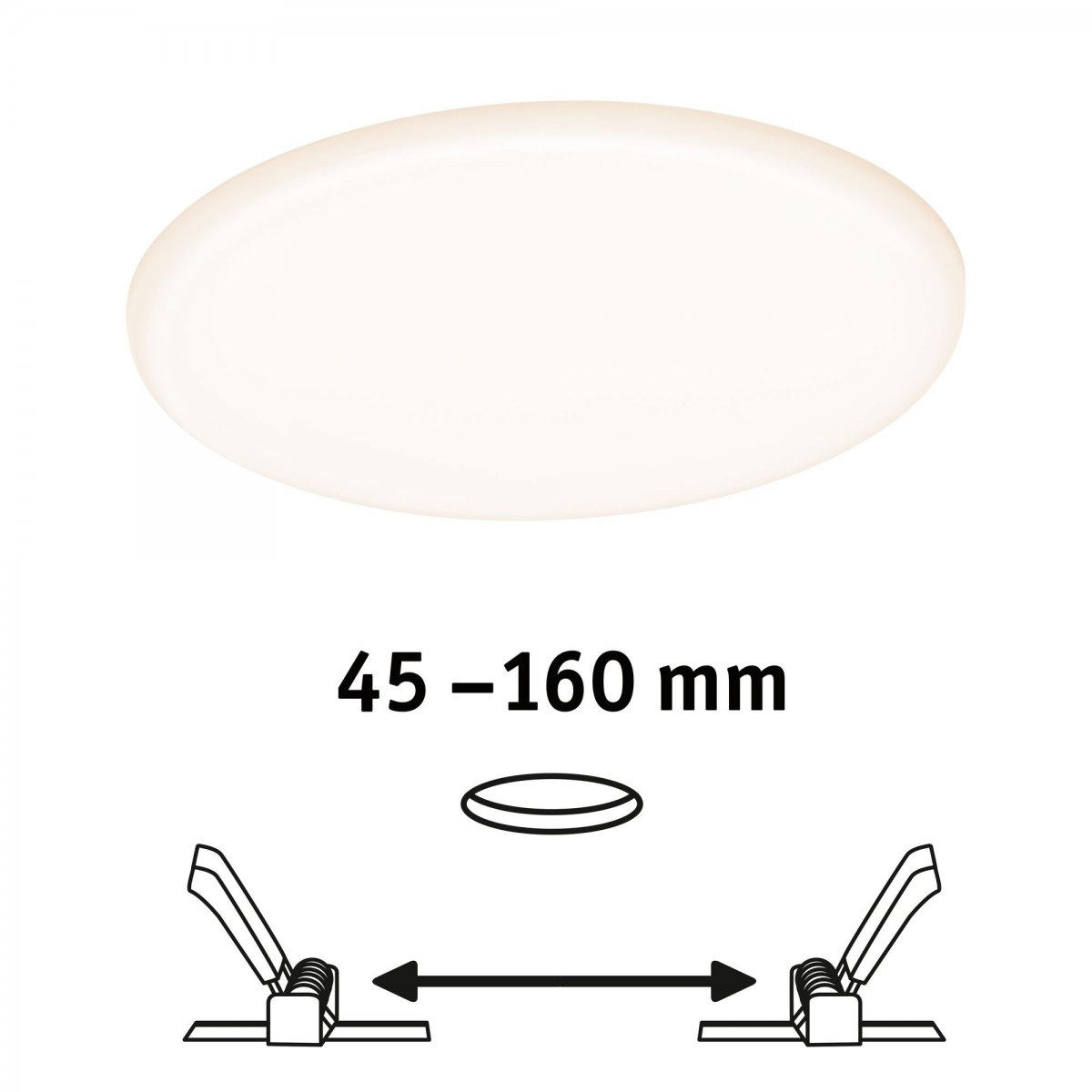 Paulmann No. 92389 LED Einbaupanel Veluna VariFit IP44 185mm 17W 3.000K