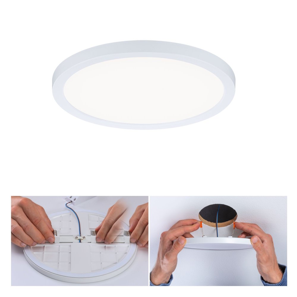 Paulmann 93055 Areo VariFit LED Panel Recessed Luminaire Ip44 3 Step Dim 175mm Round Incl 1x13w Dimmable White Plastic 4000k - View #11
