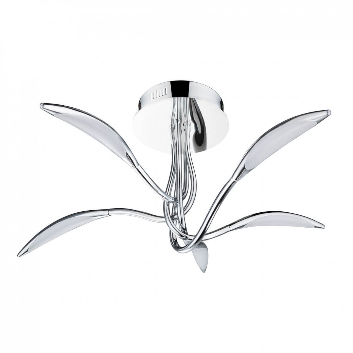 WOFI Leuchten LED Deckenleuchte HAMPTON Chrom, 5-flammig --> Lampen