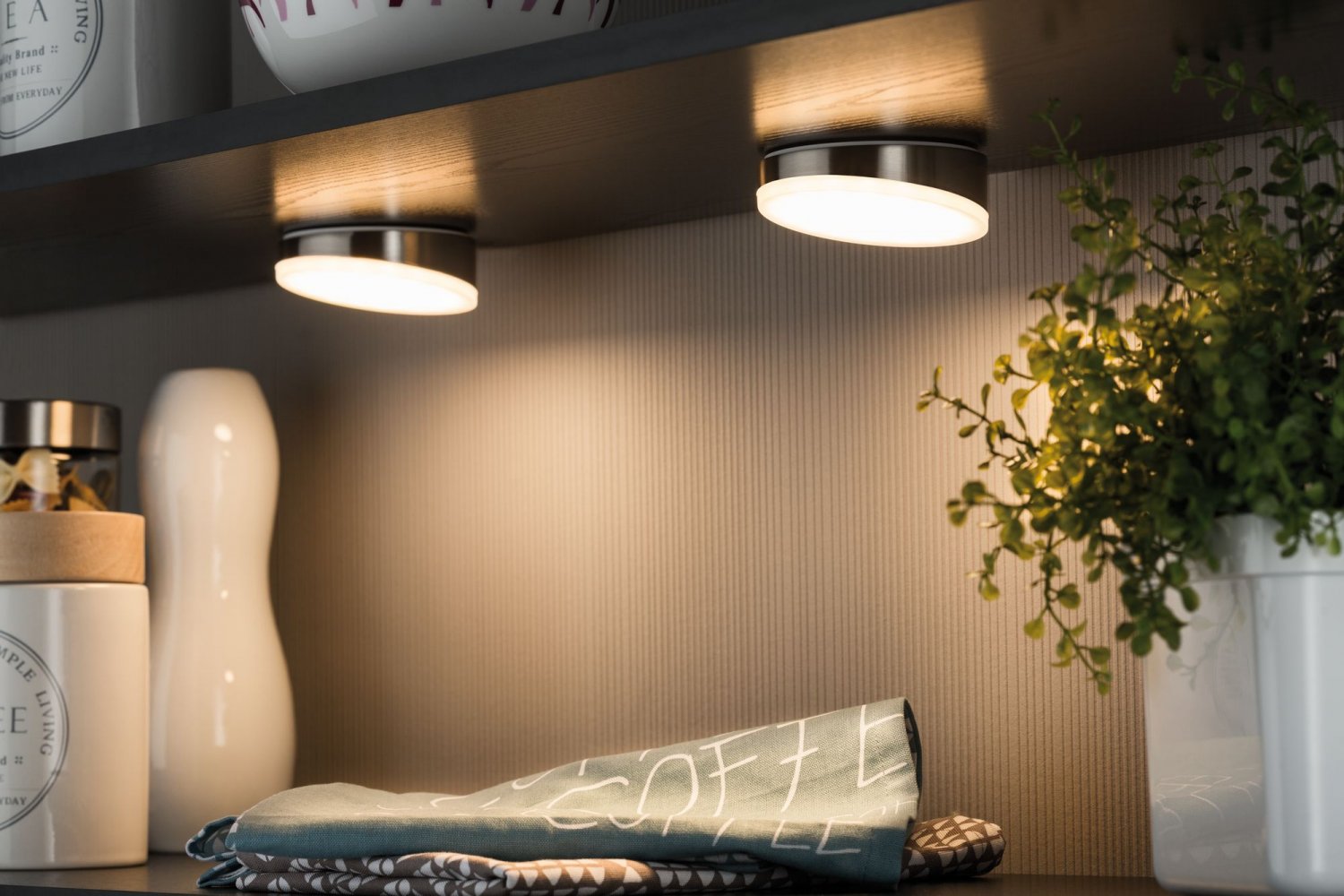 Paulmann No. 93582 Möbel Aufbauleuchte LED Gate rund 2er-Set inklusive