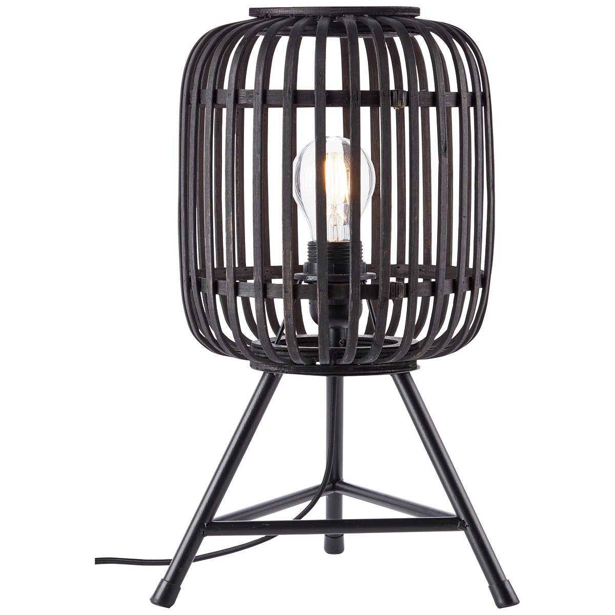 Brilliant Leuchten No. 93775-76 Woodrow Tischleuchte holz dunkel