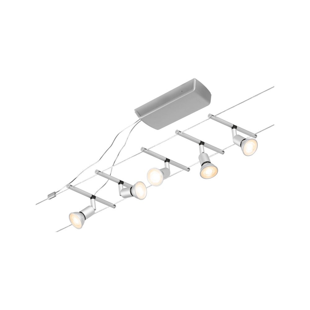 CorDuo Système sur câbles Mac II Kit de base GU5,3 max. 5x10W 230/12V Noir mat/Chrome