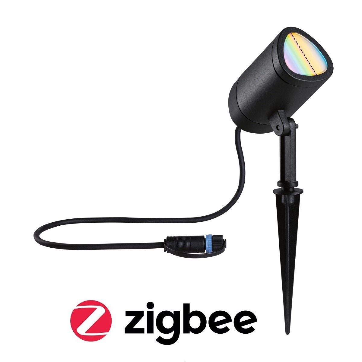 Paulmann 94849 Plug&Shine LED Gartenstrahler Zigbee Shira anthrazit RGBW IP65
