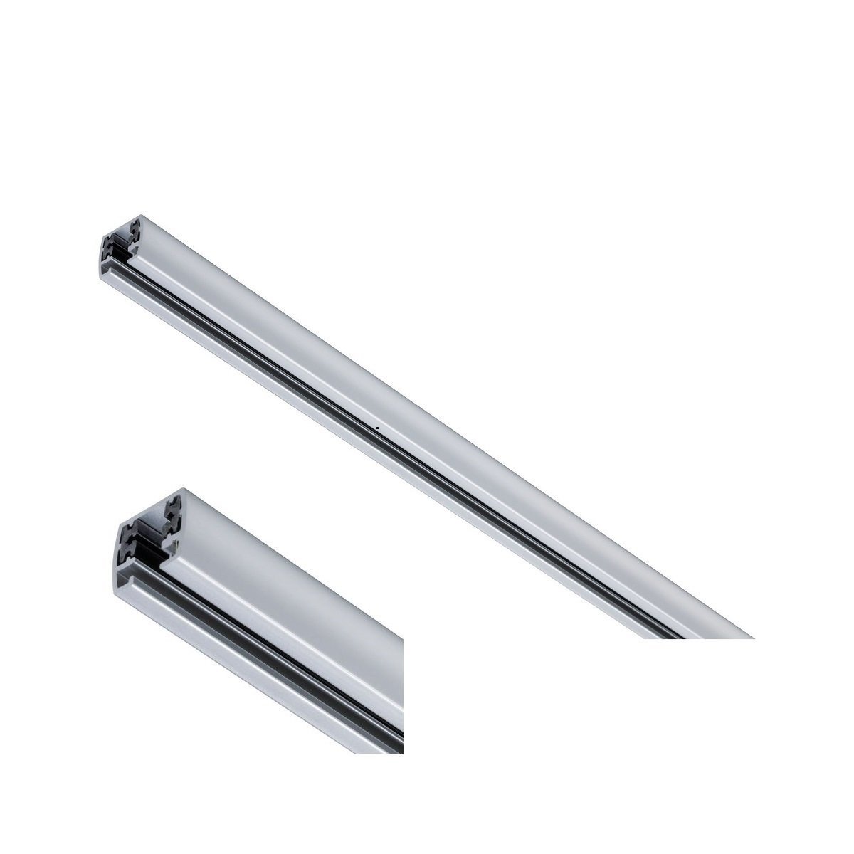 Paulmann No. 96854 URail Schienensystem Zubehör Schiene 0,5m 230V, Chrom matt