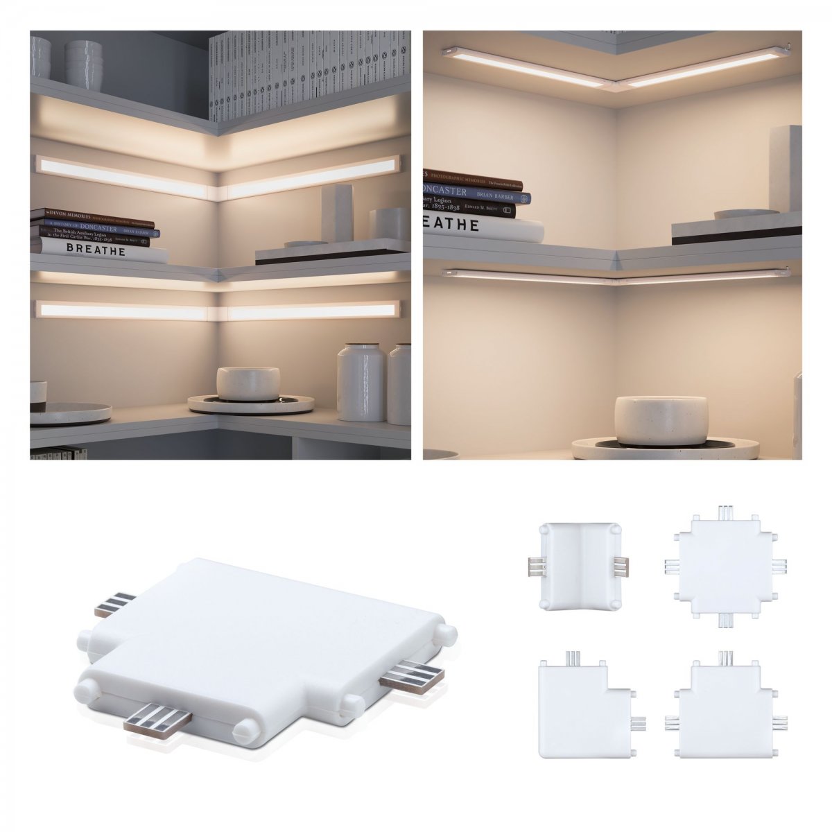 Paulmann No. 99965 Möbelleuchten Clever Connect T-Verbinder Border Weiß 12V