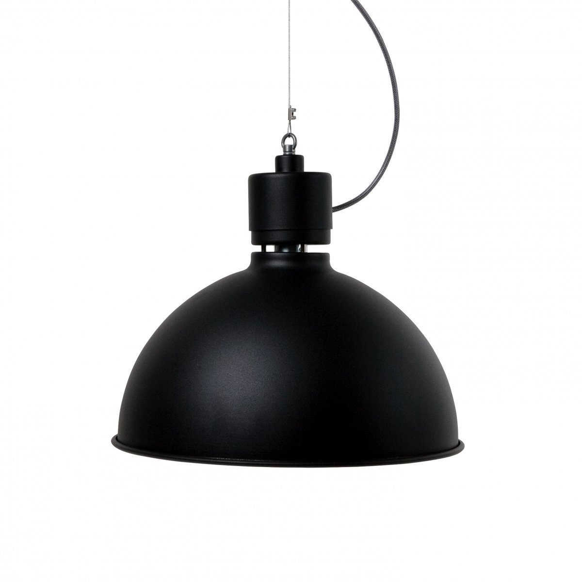 BELID Leuchten No. 100586 E27 Pendelleuchte Magnum schwarz struktur 38 cm